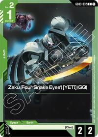 Zaku Four Snake Eyes YETI GQ