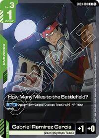 How Many Miles to the Battlefield
