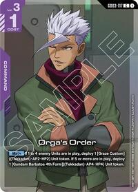 Orgas Order Premium Card Collection Gundam Assemble